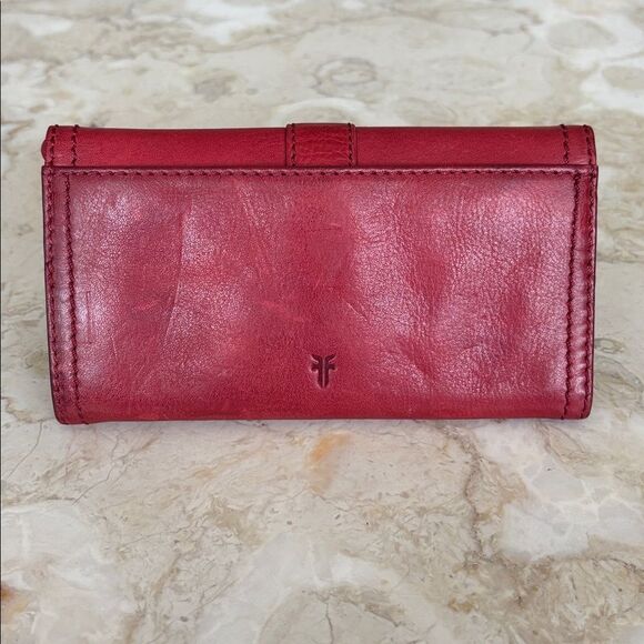 Frye Claude Brass Buckle Leather Wallet - Picture 2 of 9